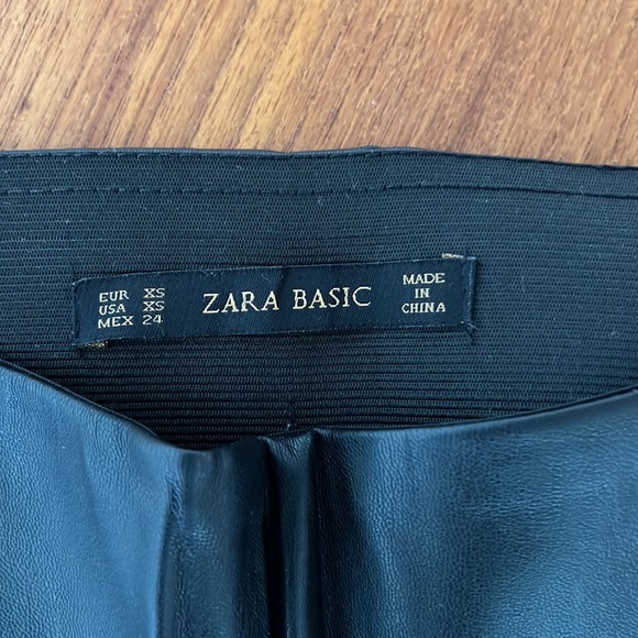 Zara Black Leather Leggings - Picture 8 of 9